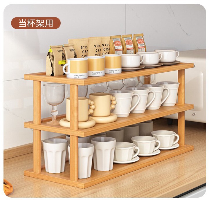 Desktop Storage Rack Desk Office Bookshelf Table Small Multi-Layer Simple Cup Holder Dining Table Book Storage Rack High