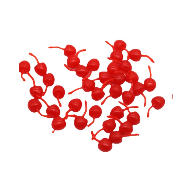 Mini PVC simulation cherry fruit model diy cream glue phone case beauty food material doll house accessories