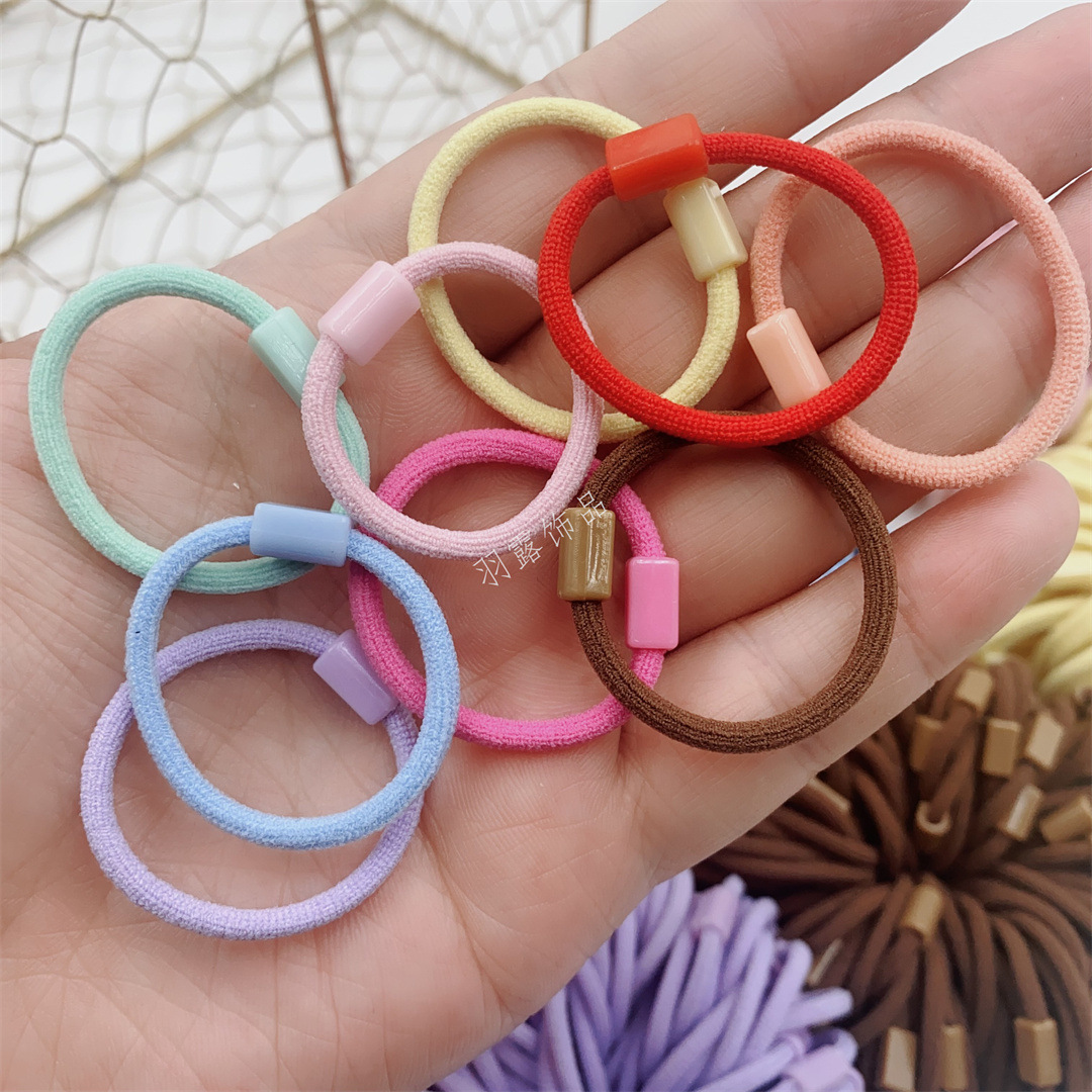 Candy color children's rubber band baby hair ring small size elastic does not hurt the hair rope DIY headwear accessories wholesale supply
