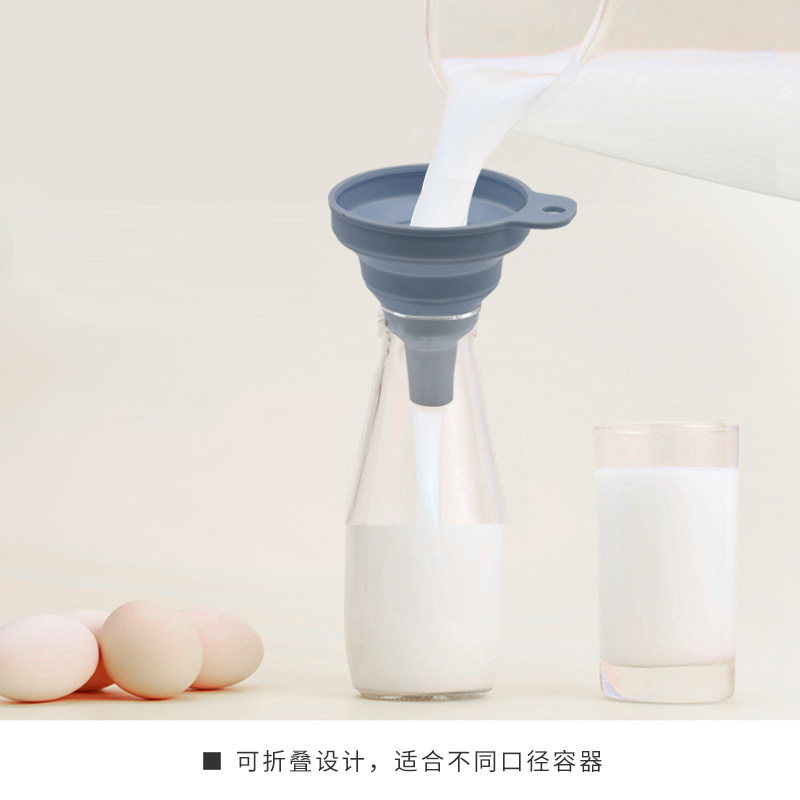 Foldable Funnel Large Diameter Funnel Grain Storage Bag for Ice Bag Telescopic Funnel Silicone Funnel Oil Leakage