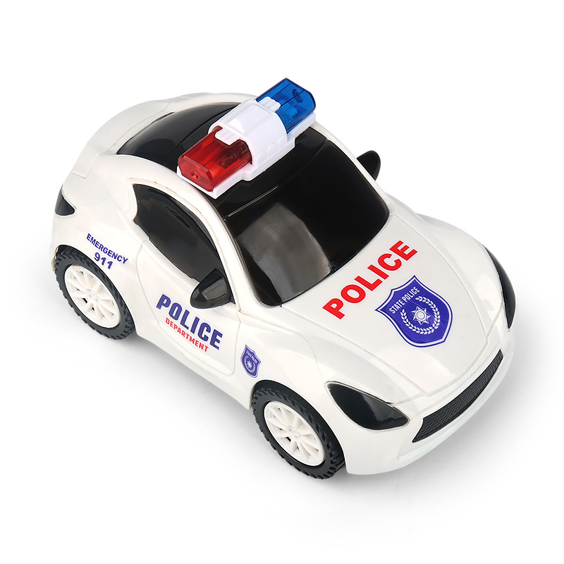 Electric colorful Police toy car universal walking with music Light children's toy car Boys and Girls car