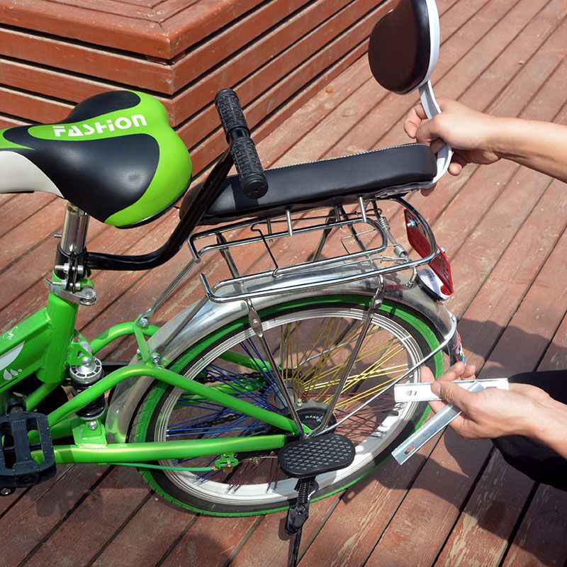 Adult Bicycle Rear Seat Cushion, Child Seat for Folding Bike, Sponge Seat Cushion, Leather Widened Backrest, Factory