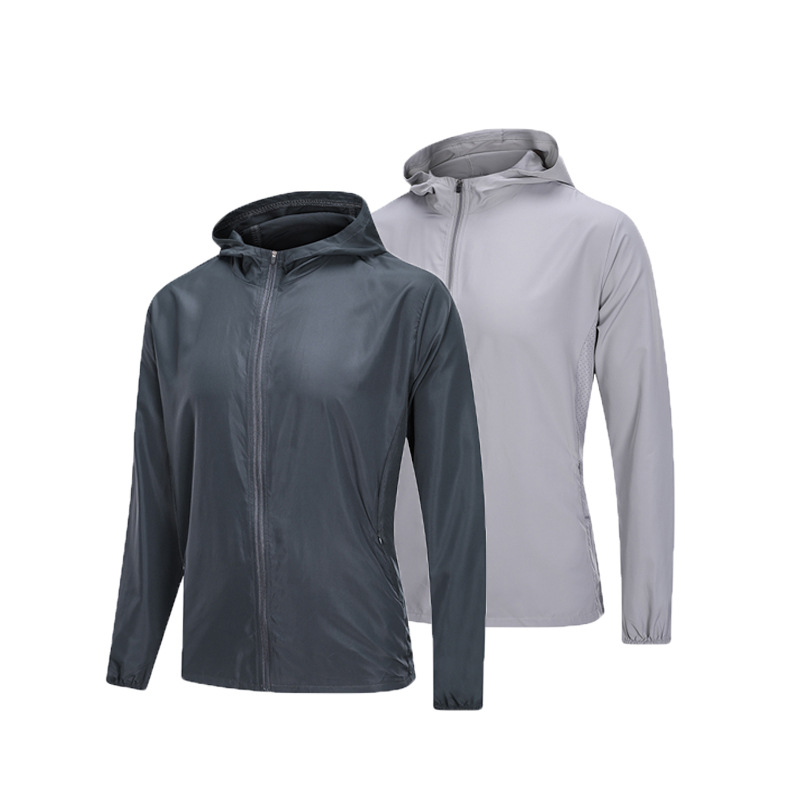Long Sleeve Sports Jacket Men's Summer Sunscreen Quick-drying Breathable Thin Running Jacket Training Yoga Fitness Jacket