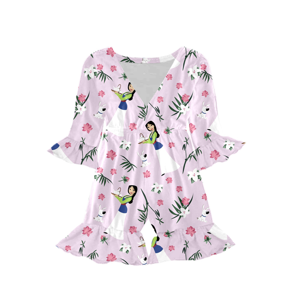 Boutique Foreign Trade Children's Clothing Printed Children's Cute Creative Custom Autumn Dress