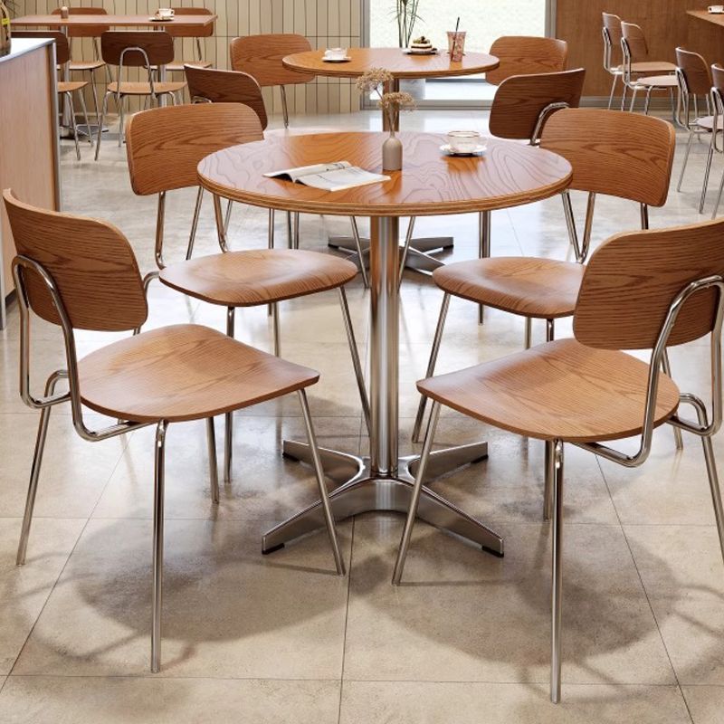 Medieval Style Log Style Marine Board Cafe Milk Tea Shop Western Restaurant Special Table and Chair Combination Negotiation Reception