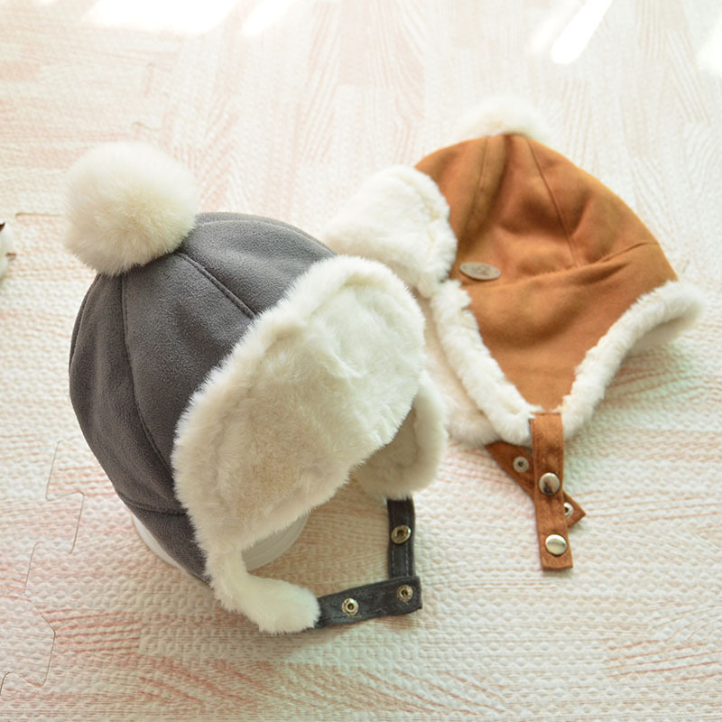 Korean children's Lei Feng windproof ear protection hat for boys and girls baby hat autumn and winter 2020 winter western style fashion super cute