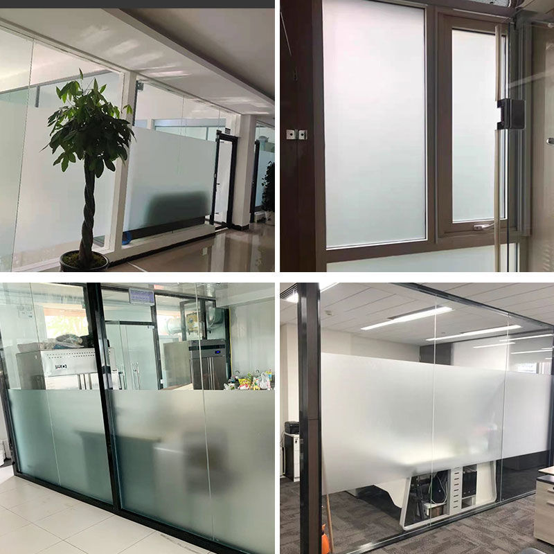 Frosted Glass Sticker with Glue Self-Adhesive Window Bathroom Bathroom Office Glass Privacy Film Kitchen Film