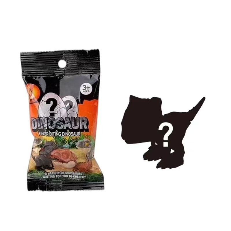 Blind Bag Kidsren's Finger-Biting Dinosaur Toy Mini Small Mouth Bite Tyrannosaurus Triceratops Dinosaur Model
