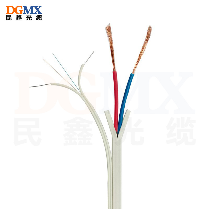 Minxin Leather-Coated Composite Cable Outdoor Fiber Optic Telecom-Grade Indoor Leather-Coated Composite Cable 1-Core 2-Core Leather-Coated Fiber Optic Cable
