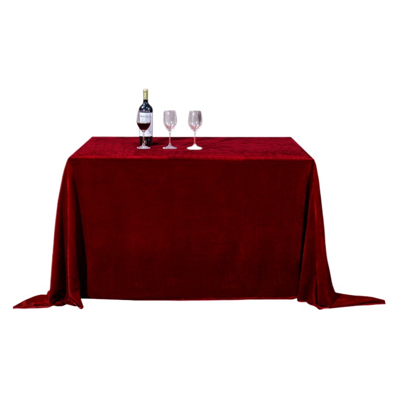 Free Shipping Velvet Fabric Conference Tablecloth Rectangular Event Tablecloth Red Velvet Fabric Red Cloth Office Exhibition Red