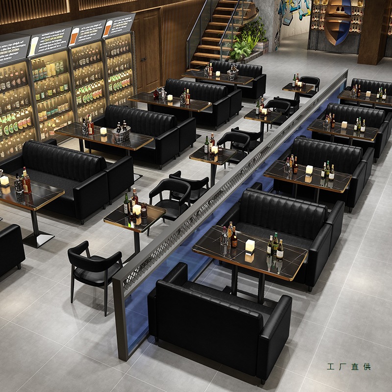 Стол и стулья для бара, комбинация для десертного магазина, кафе, западного ресторана, ресторана с барбекю, ретро диван