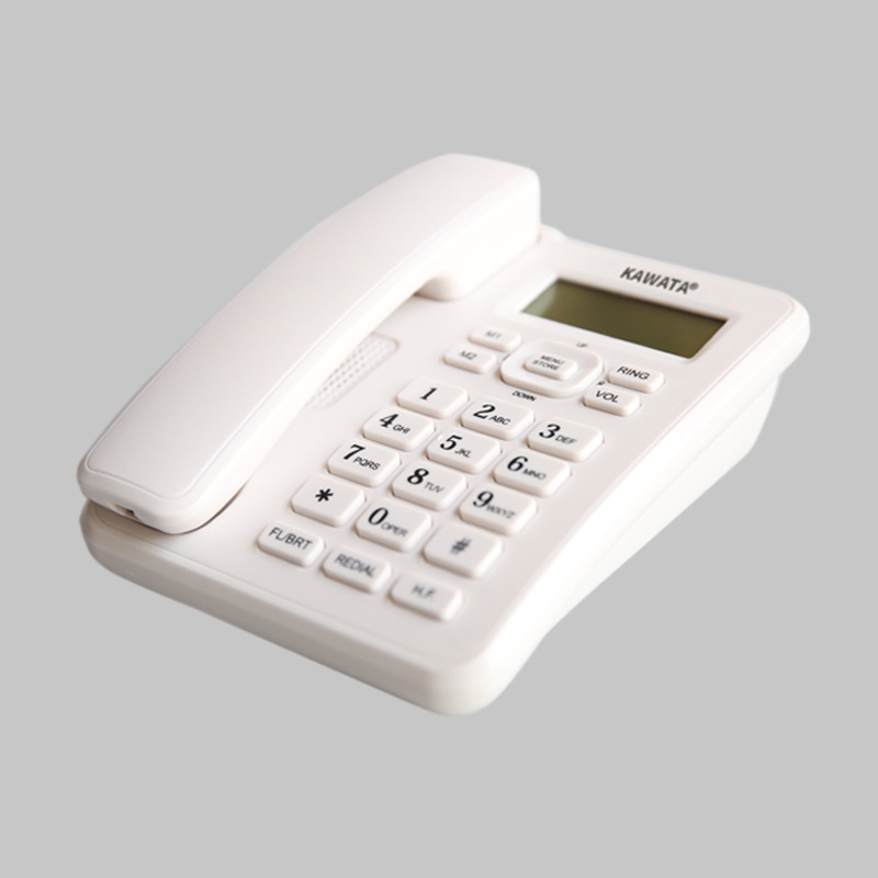 Cross-border English telephone white battery-free card caller ID fixed landline business Telephone