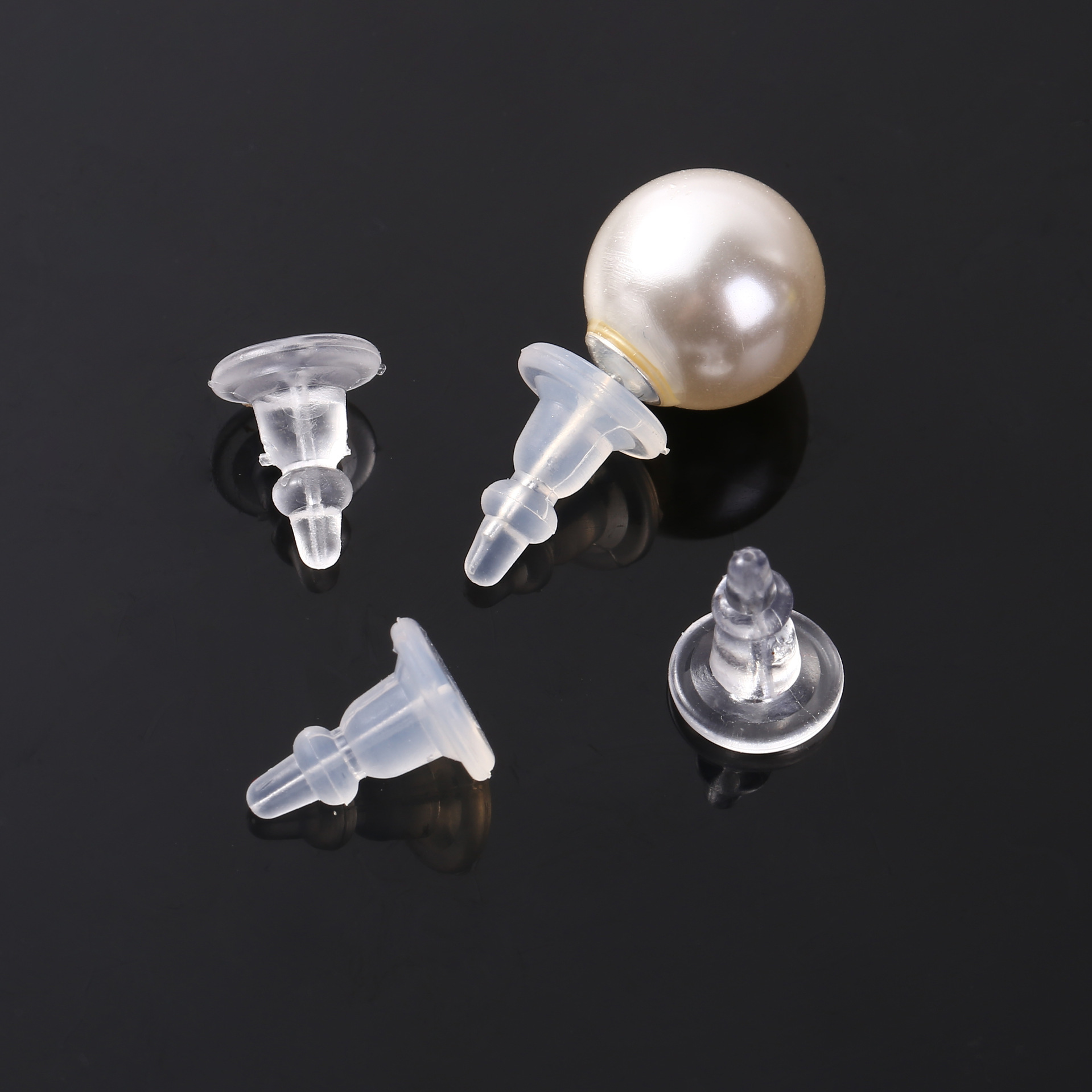 Ear Plug Accessories Transparent Silicone Extended Ear Plug Pagoda-Shaped Earring Accessories Anti-Puncture Anti-Oxidation Anti-Allergic Wholesale