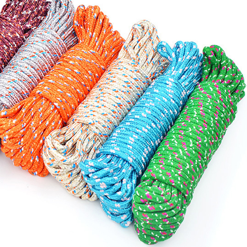 10m Clothesline Drying Quilt Rope Balcony Windproof Bold Clothesline Outdoor Travel Bold Nylon Rope