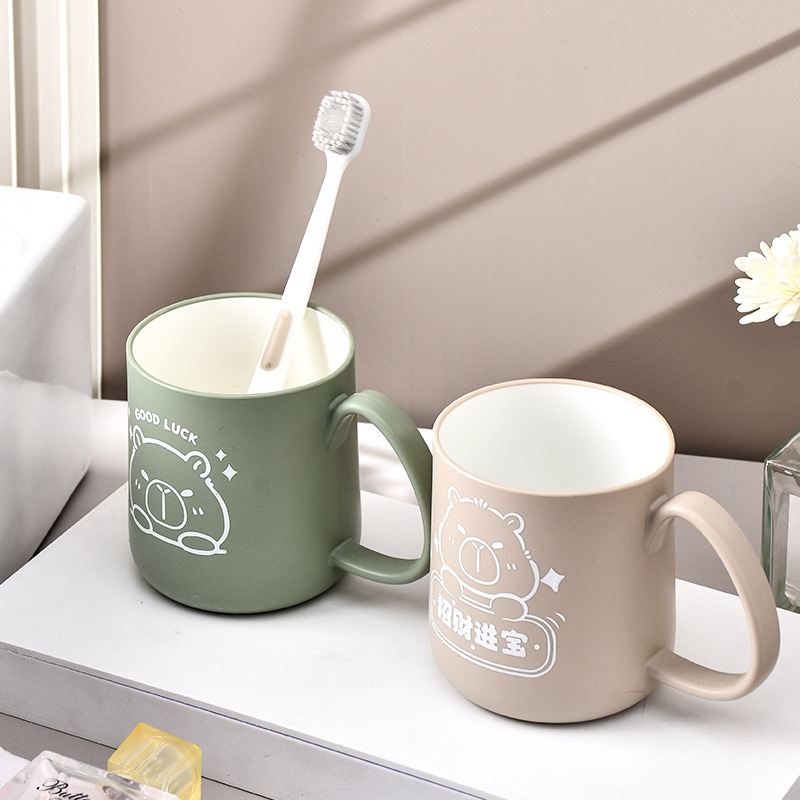 Guanghua Bear Cup Creative Capibara Round Bottom Cup Home Large Capacity Mouthwash Cup Dormitory Cute Toothbrush Cup