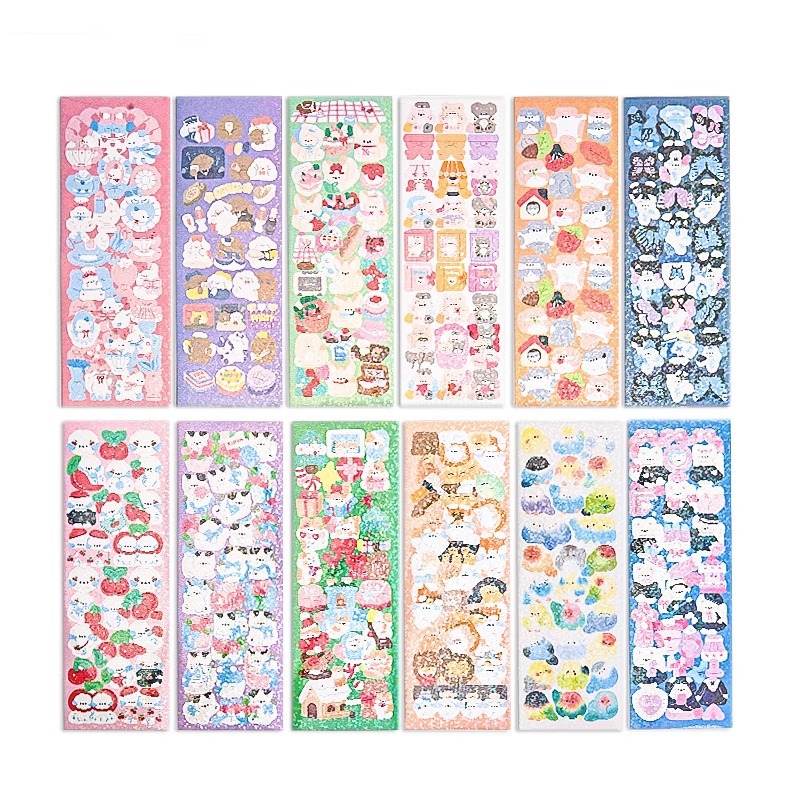 200 stickers do not repeat laser goo card stickers suit with Korean stickers gift bag cute goo card ins