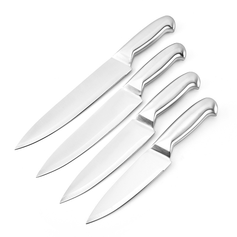 Hot-Selling Cross-Border Stainless Steel Chef's Knife and Table Knife Set for Western Cuisine, Kitchen Slicing, and Household Fruit Knife