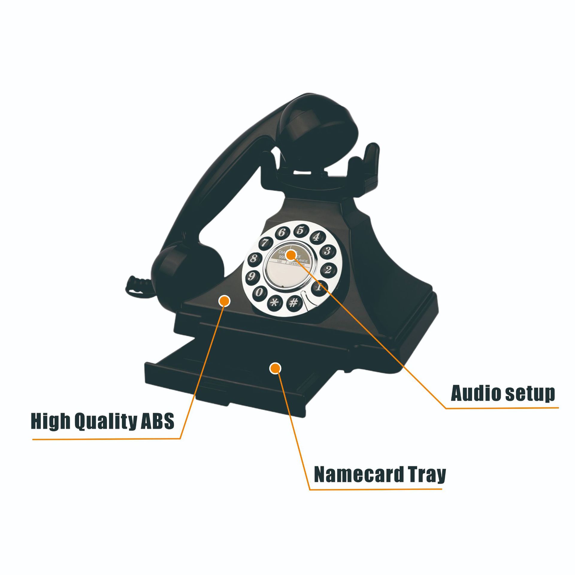 Wedding party DIY audio message book phone retro hotel phone message antique button cross-border wholesale