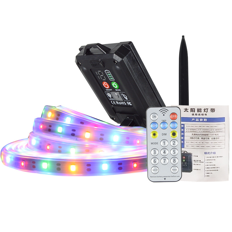 Factory direct supply solar light with USB rechargeable light string camping community home hanging tree decorative LED light bar