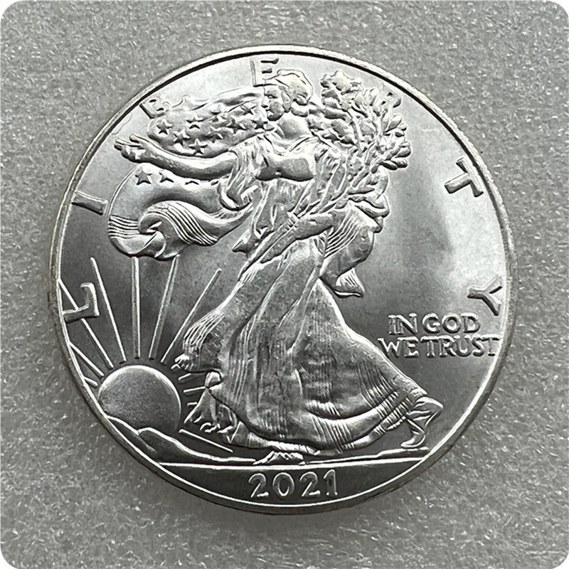 Антикварные изделия, памятная монета Статуя Свободы, латунь с серебряным покрытием