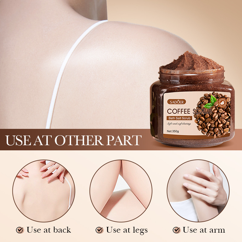 Full English Sadoer Coffee Exfoliating Purifying Scrub Cleansing Body Scrub Cross-Border Foreign Trade Wholesale