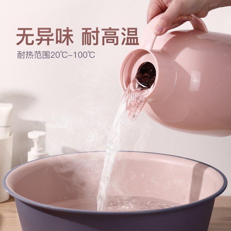 Simple Household Washbasin Plastic Laundry Foot Bath Large Student Dormitory Laundry Thickeneded High Temperature Resistant Small Basin