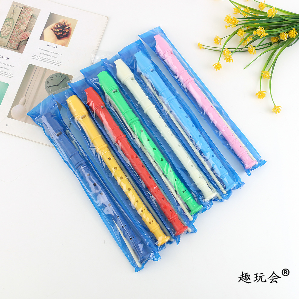Six-Hole and Eight-Hole Plastic Flute for Kidsren to Practice Recorder, Learning and Teaching Supplies, Early Education Music Equipment, Two-Yuan Store Wholesale