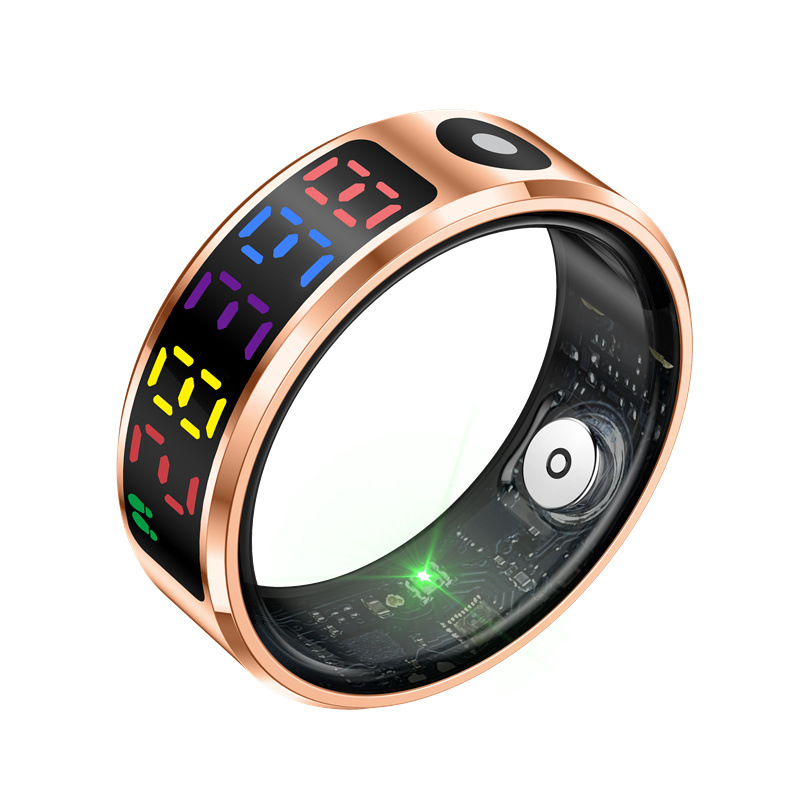 Cross-border new smart ring R12 sleep heart rate blood oxygen health monitoring Bluetooth ring color screen display