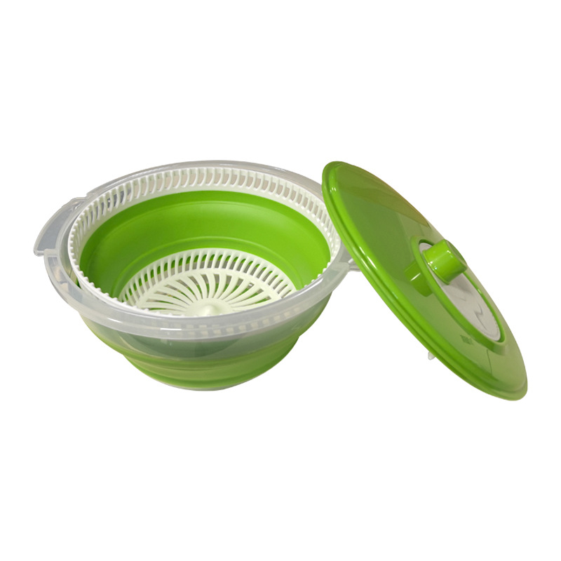Multifunctional Salad Drain Basin Home Kitchen Modern Simple Plastic Manual Vegetable and Fruit Salad Dehydrator Sink