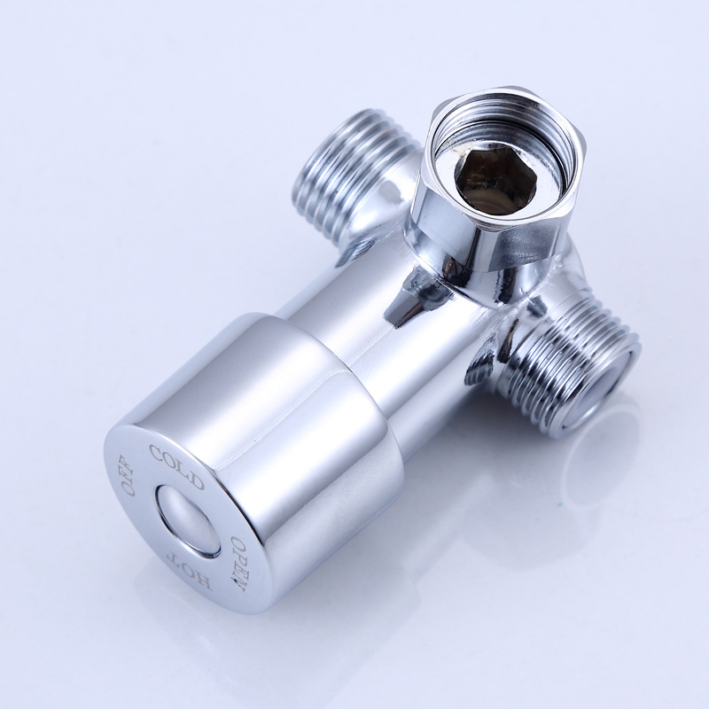 Thermostatic Valve Faucet Two-In-One-Out Three-Way Regulating Valve Water Heater Mixing Valve Small Kitchen Appliance Accessories Temperature Control Constant Temperature