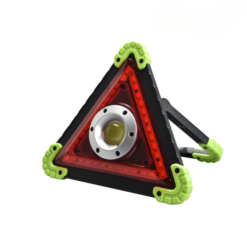 Triangular Floodlight Vehicle-Mounted Red Light Warning Floodlight Cob Led USB Rechargeable Portable Light Wholesale Waterproof