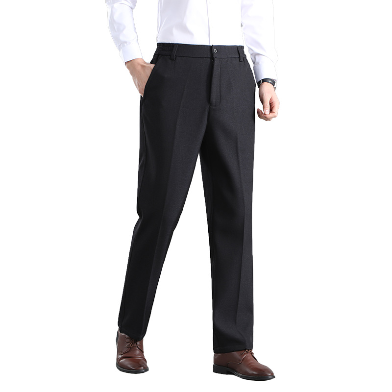 2025 Winter Gold Velvet Thin Velvet Men's Autumn and Winter Pants Straight-Leg Fleece-Lined Men's Loose Casual Pants Thickened and Warm