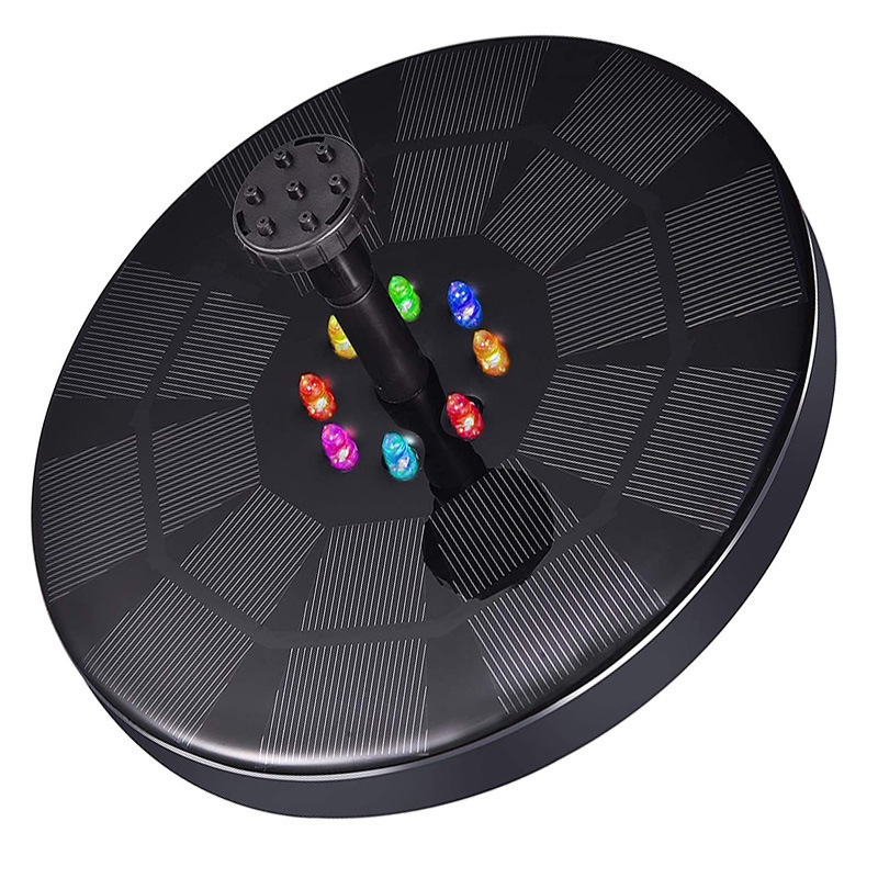 Square Solar Power Storage Automatic Fountain Light Garden Courtyard Solar Music Fountain Luminous Colorful Swimming Pool Light