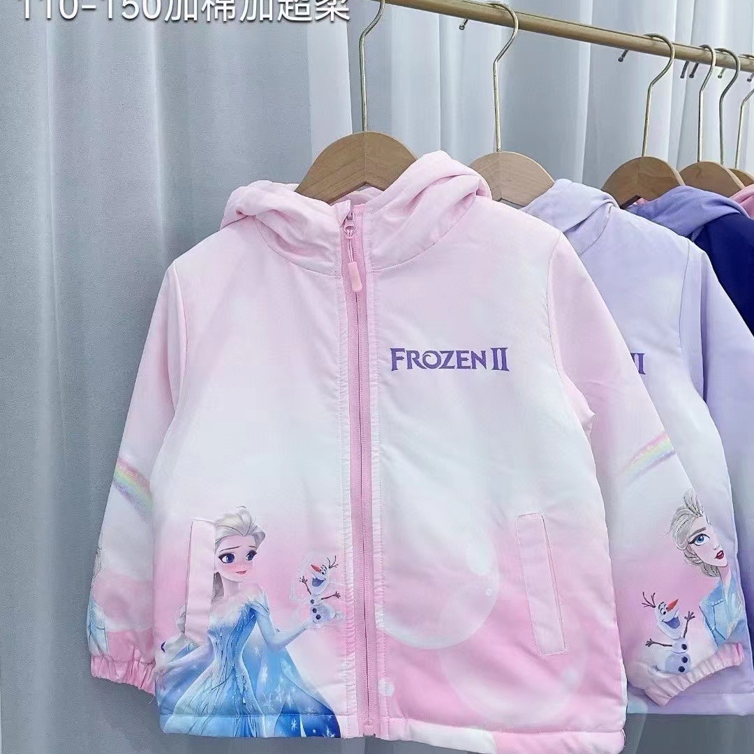 Утолщенная ветровка принцессы Айши зимняя одежда для девочек, детское пальто, одежда в западном стиле, ветрозащитная флисовая одежда