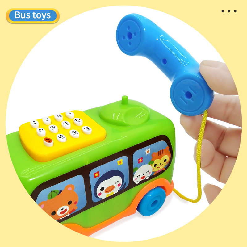 Cartoon music phone car will sing with music luminous puzzle science and education game machine night market toys wholesale