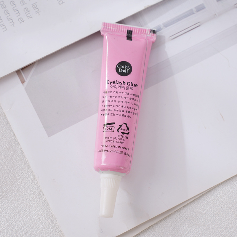 cathy pink eyelash glue 5g quick-drying styling durable independent packaging false eyelash glue source factory