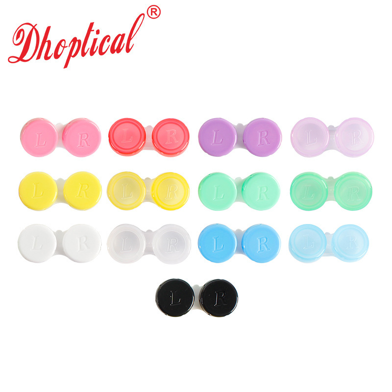 Internet Celebrant Contact Lens Double Box Portable DIY Multicolor Candy Companion Box with Mirror Storage Storage Box