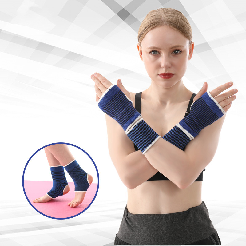 Factory direct supply polyester cotton breathable sports hand palm knee foot guards dumbbell arm gloves wholesale