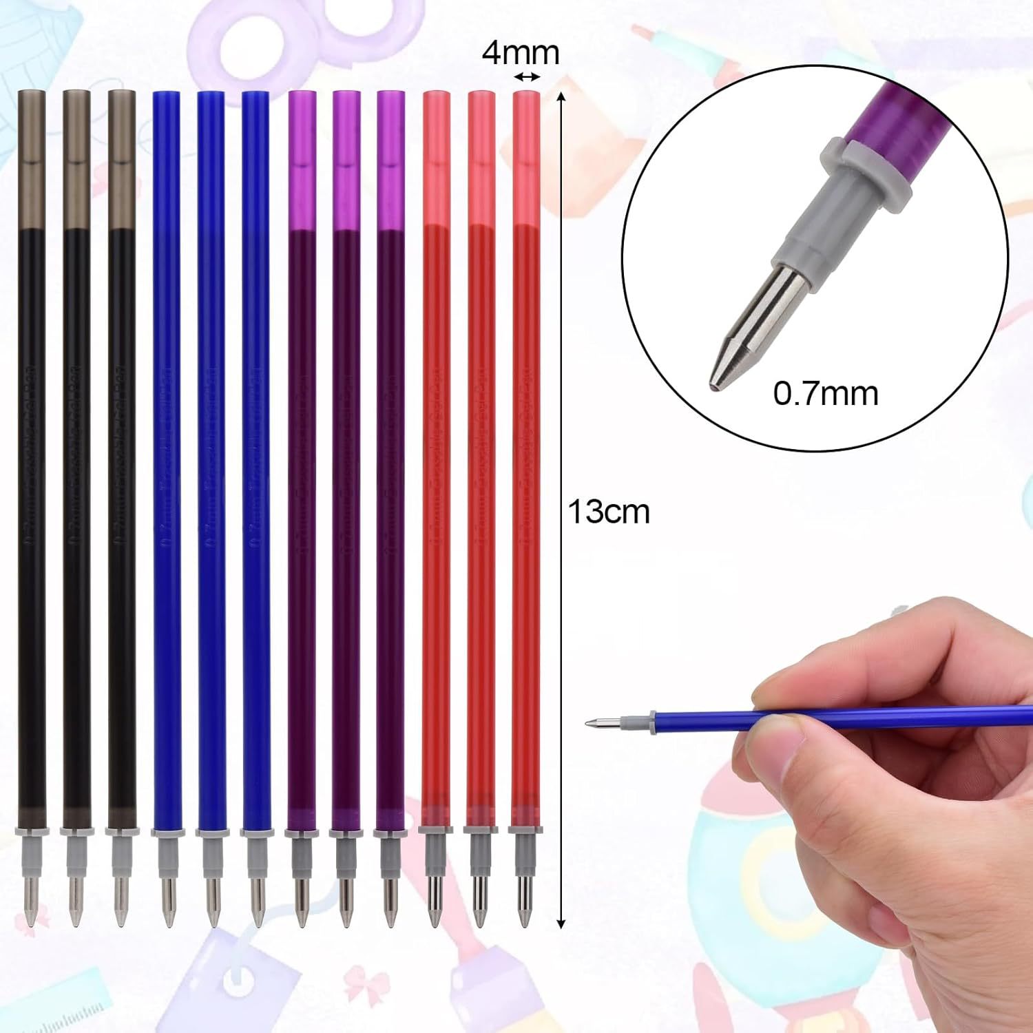 Cross-Border 13cm Erasable Pen Refill Amazon's Popular Mo Yi Hot Erasable Adapter Legami Erasable Pen Refill