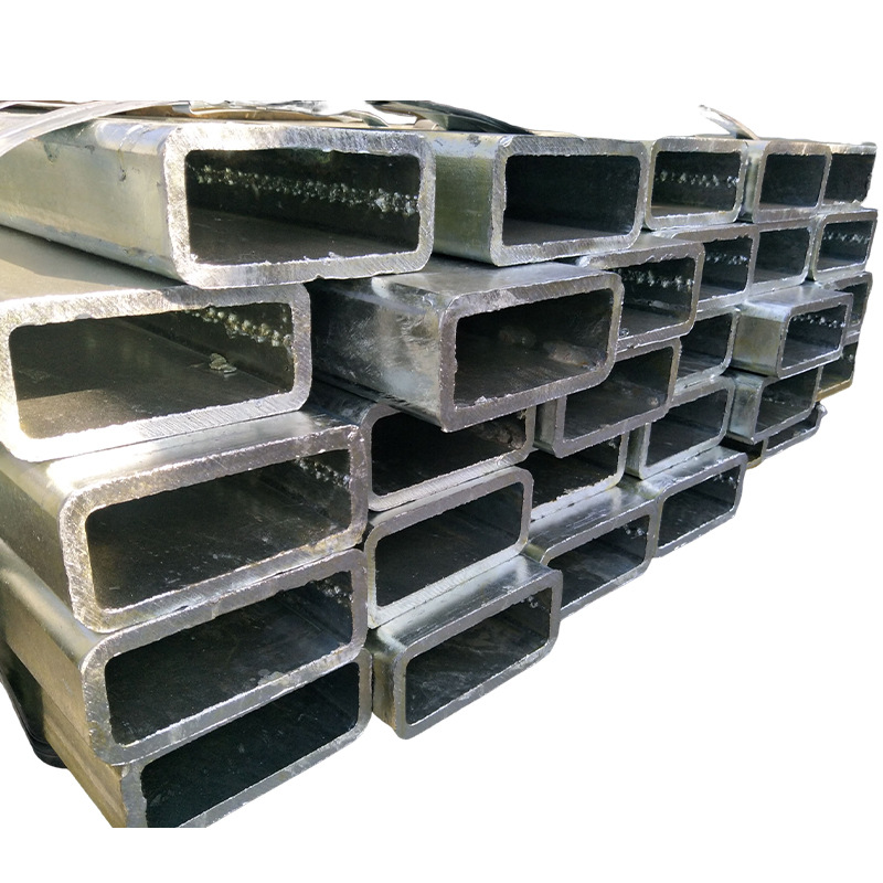 Hot-Dip Galvanized Square Tube Q235 Galvanized Rectangular Tube 60*80 Curtain Wall Square Tube Decorative Engineering 50*50 Building Materials Alloy Square Tube