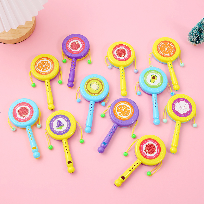Baby cartoon plastic hand rattle 0-3 years old baby cross-border early education small toys Gifts Wholesale