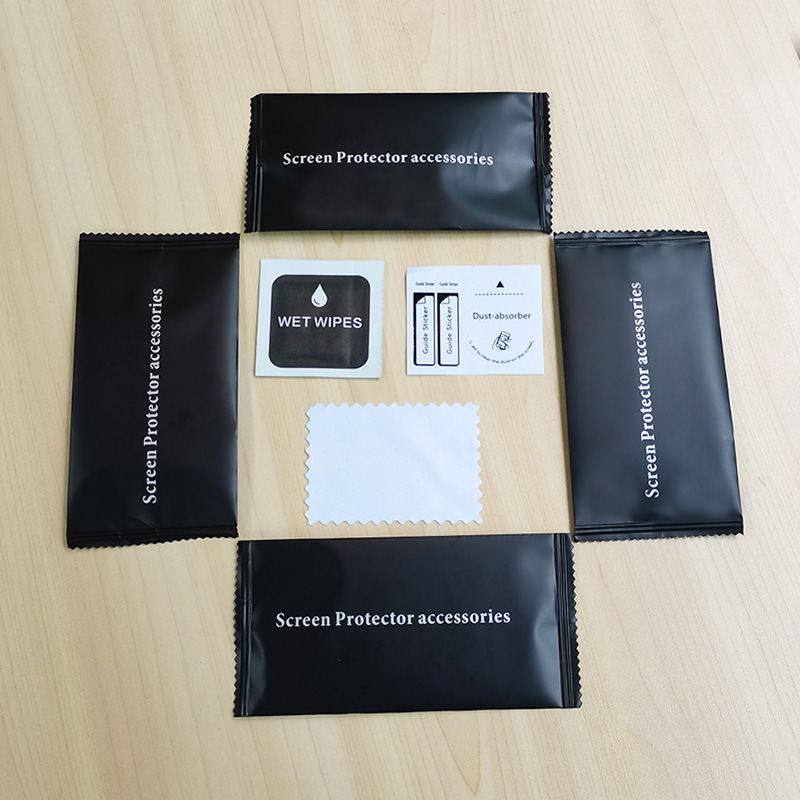 Spot Black English Mobile Phone Film Kit Tempered Film Screen Auxiliary Film Kit Film Tool Kit