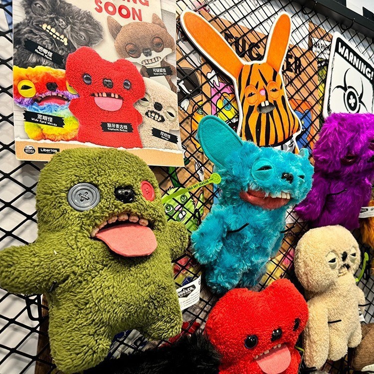 Fuggler Cute Tooth Monster Plush Pendant Funky Tooth Treasure Ugly Cute Plush Doll Teeth Funny Keychain