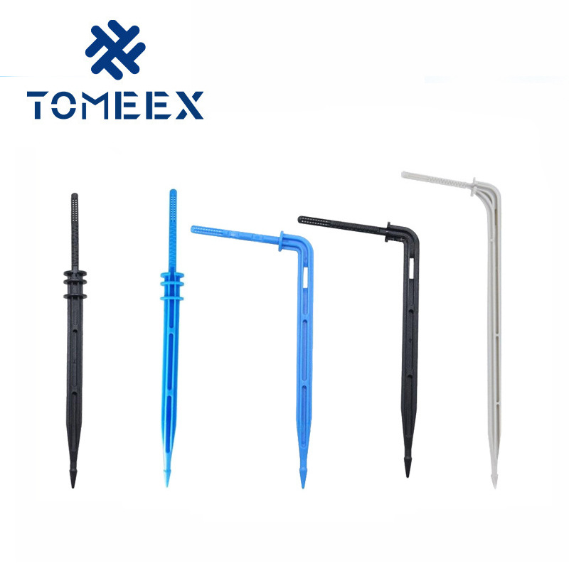 35 Capillary Pipes Can Be Used for Drip Irrigation with New Material Drip Emitters, Spray Pipes in Black and Blue, Straight and Curved Arrows