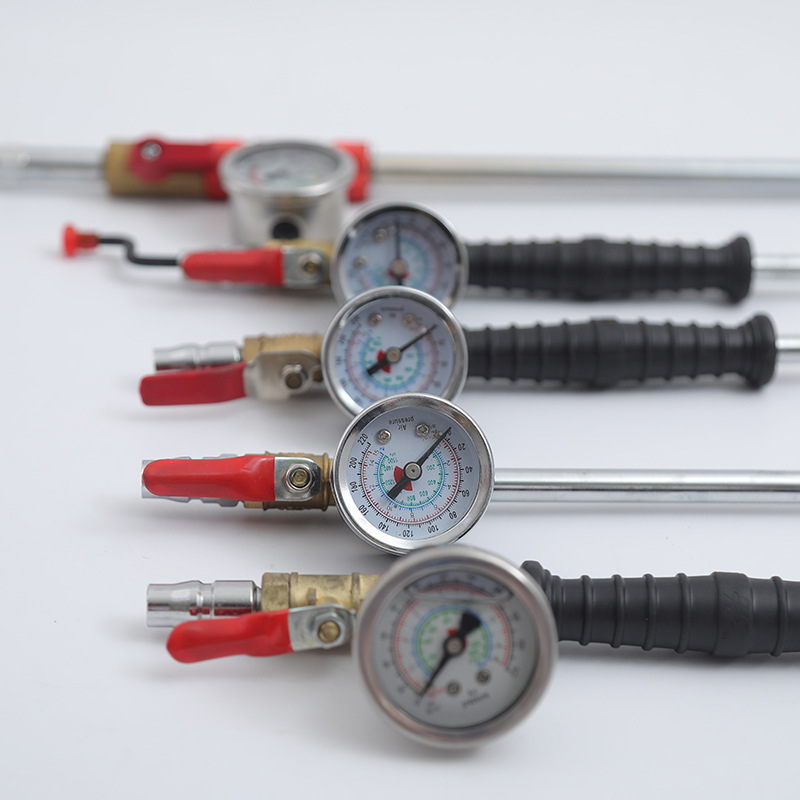 Factory Direct Sales Tire Inflator with Gauge, Car Air Nozzle, Quick Inflation Rod, Air Pressure Gauge, Cigarette Lighter Adapter