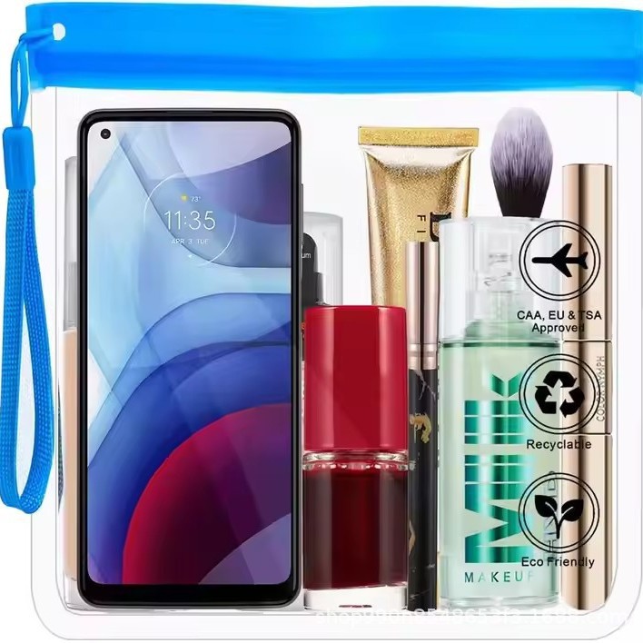Transparent Eva Travel Use Waterproof Flight Makeup Waterproof Women's Reusable Airport Security Wash
