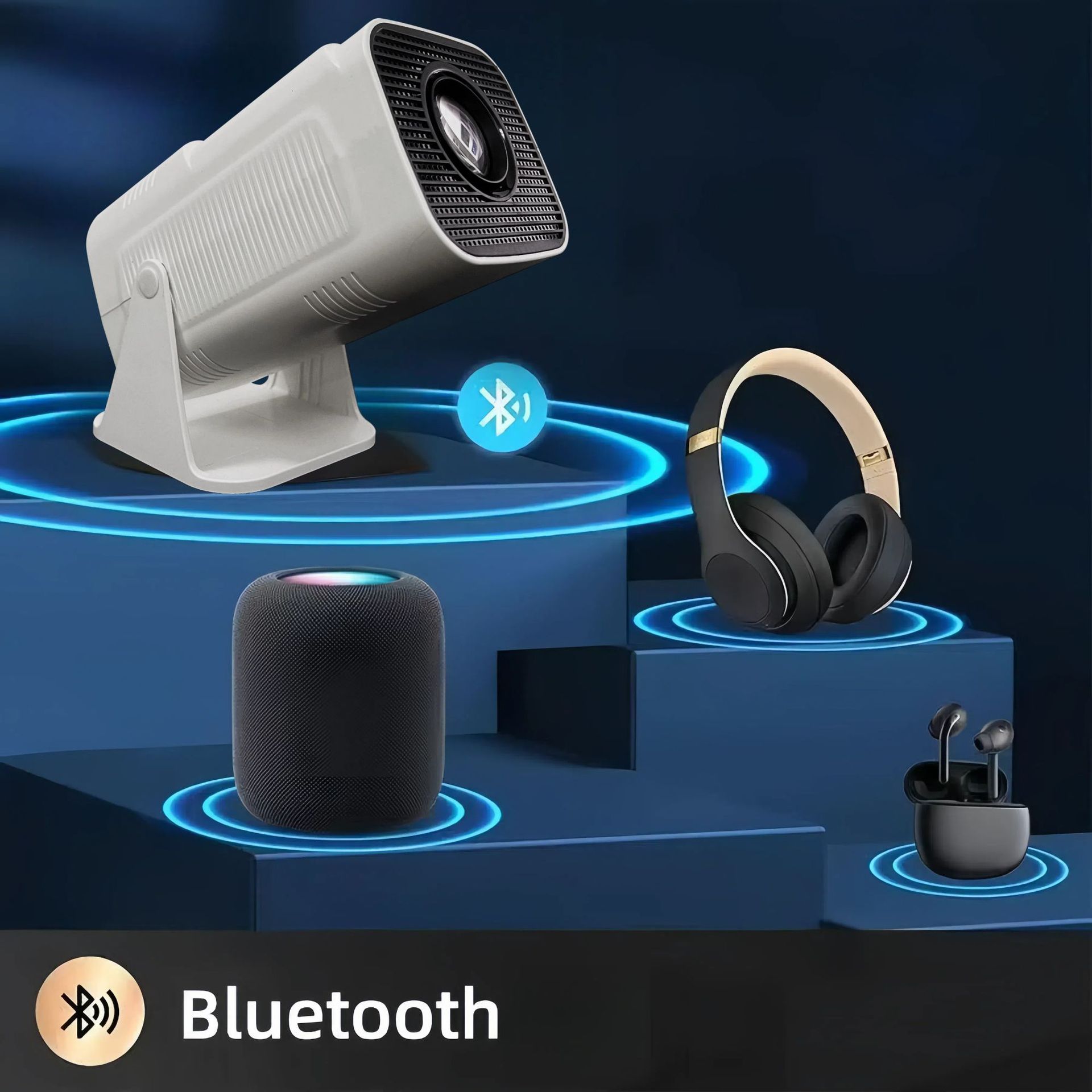 Cross-border HY320mini intelligent projector equipped with Android system HD screen portable projector home