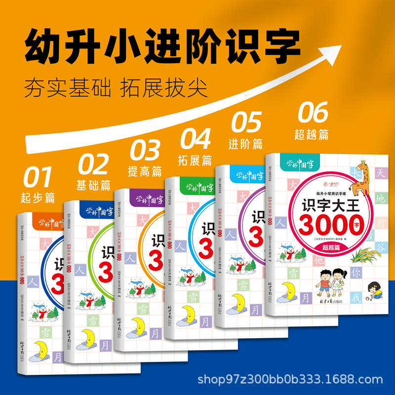 Literacy King 3000 Characters Children's Interesting Characters Children's Baby Preschool Characters Literacy Books Young Connection