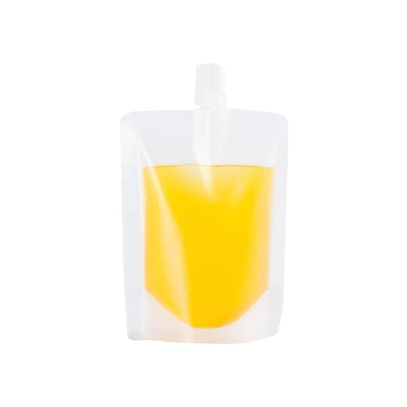 Frosted transparent self-standing nozzle bag traditional Chinese medicine soybean milk juice beverage packing sealed bag frosted coffee bag high temperature resistant