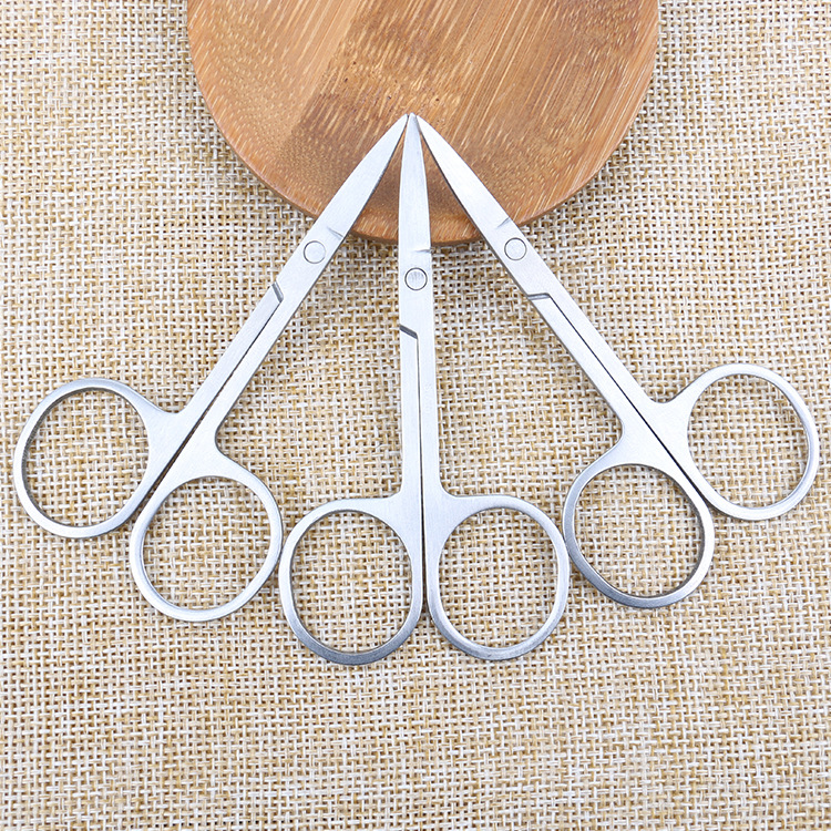 Eyebrow Scissors A-Cut Sharp Beauty Tool Household Pointed Eyebrow Trimming Scissors Nose Hair Scissors Stainless Steel Small Scissors